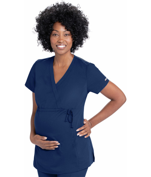 Grey's Anatomy by BARCO Classic Maternity Women's Lilah Solid Scrub Top and Lilah Scrub Pant-GRT094 GRP560