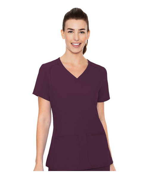 MedCouture Doubled Pocket Solid Scrub Top with Cargo Scrub Pant - 2468 2702