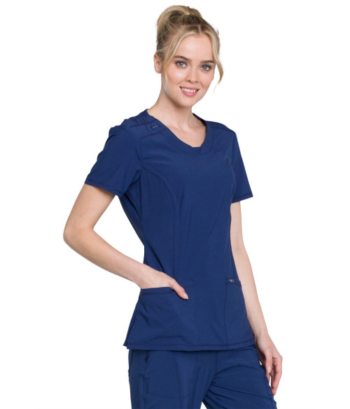 Cherokee INFINITY Women's ROUND NECK TOP with Pull-On Pants Scrub Set-2624A 1124A
